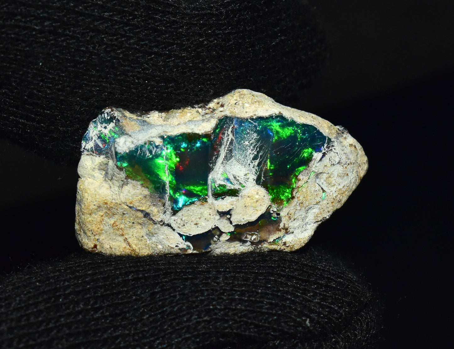 Black Opal 16.05 Carats | Natural Black Ethiopian Opal Rough - Ready for Cutting & Jewelry!
