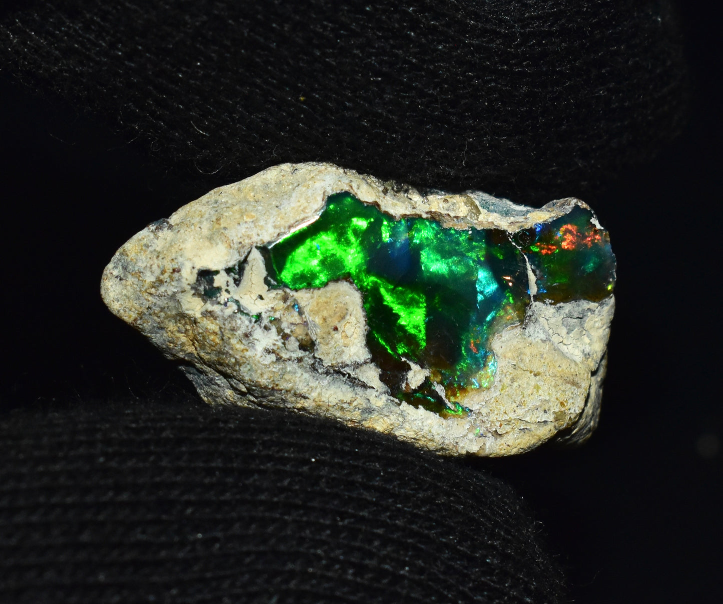 Black Opal 16.05 Carats | Natural Black Ethiopian Opal Rough - Ready for Cutting & Jewelry!