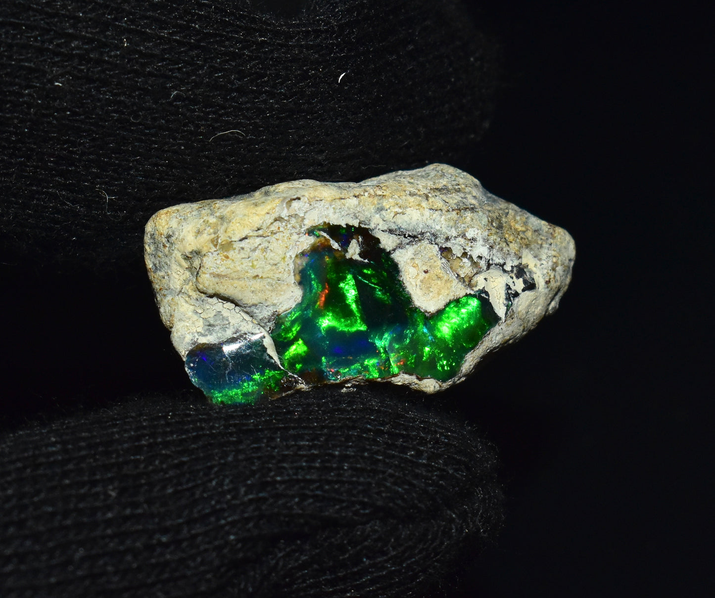 Black Opal 16.05 Carats | Natural Black Ethiopian Opal Rough - Ready for Cutting & Jewelry!