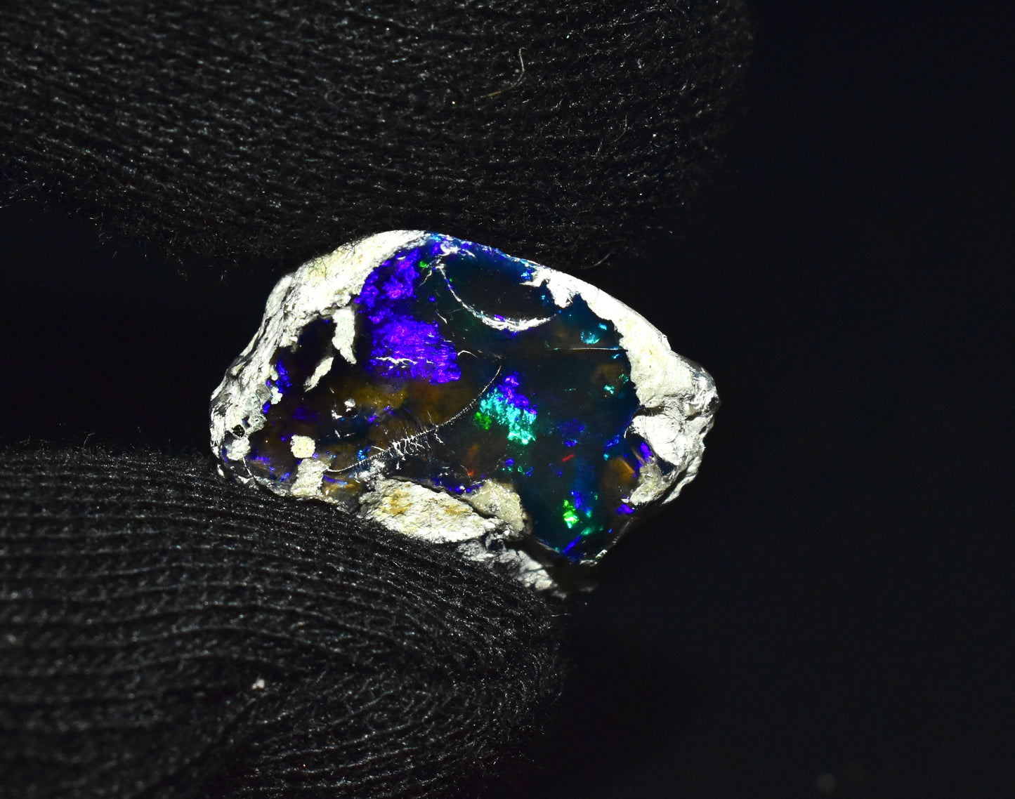 Black Opal 12.30 Carats | Natural Black Ethiopian Opal Rough - Ready for Cutting & Jewelry!