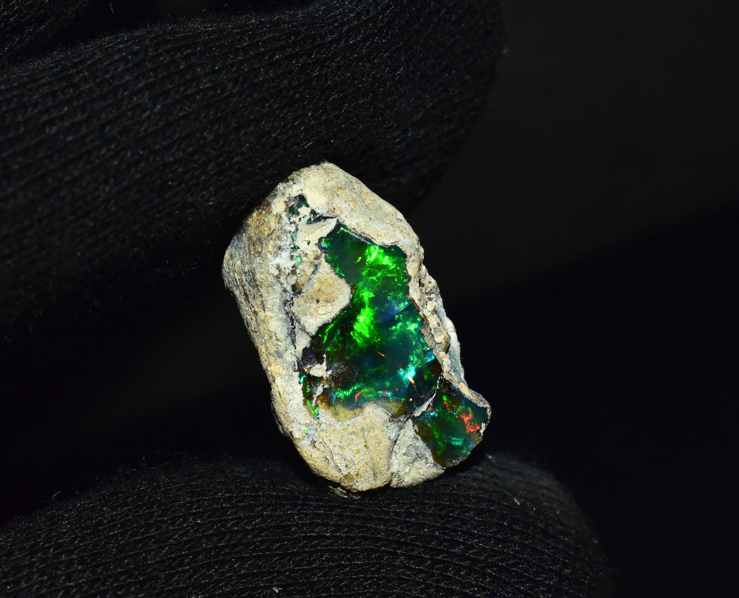 Black Opal 16.05 Carats | Natural Black Ethiopian Opal Rough - Ready for Cutting & Jewelry!