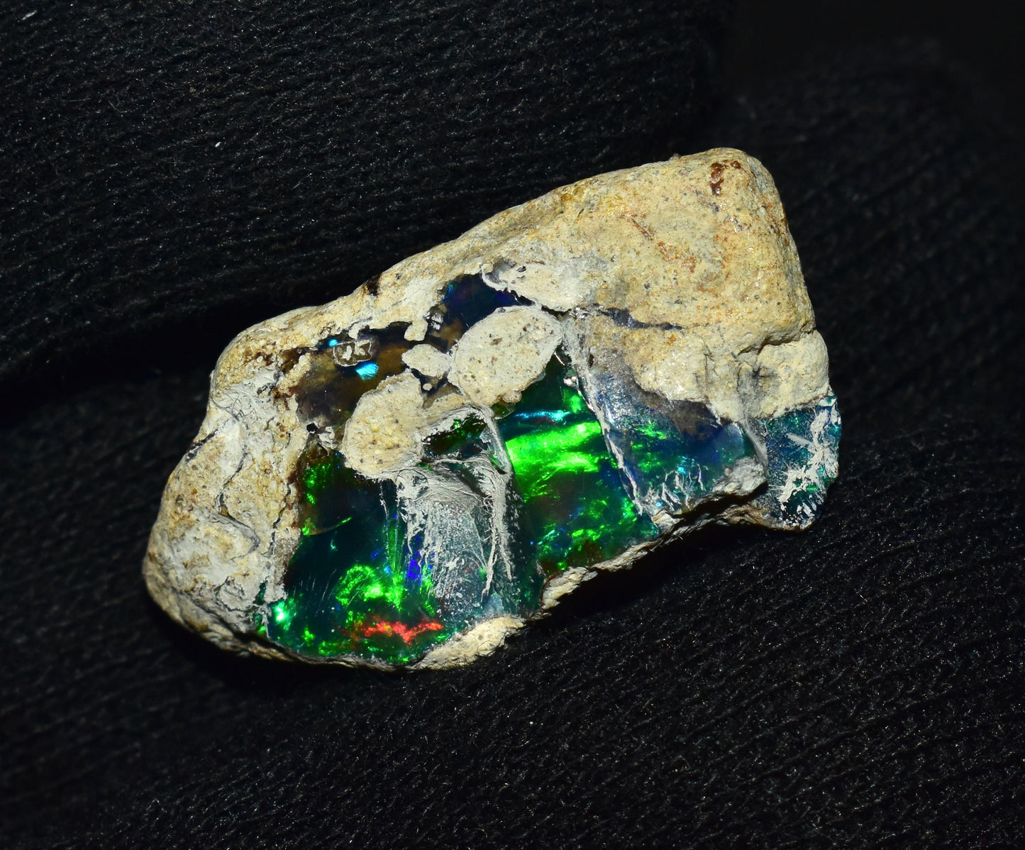 Black Opal 16.05 Carats | Natural Black Ethiopian Opal Rough - Ready for Cutting & Jewelry!