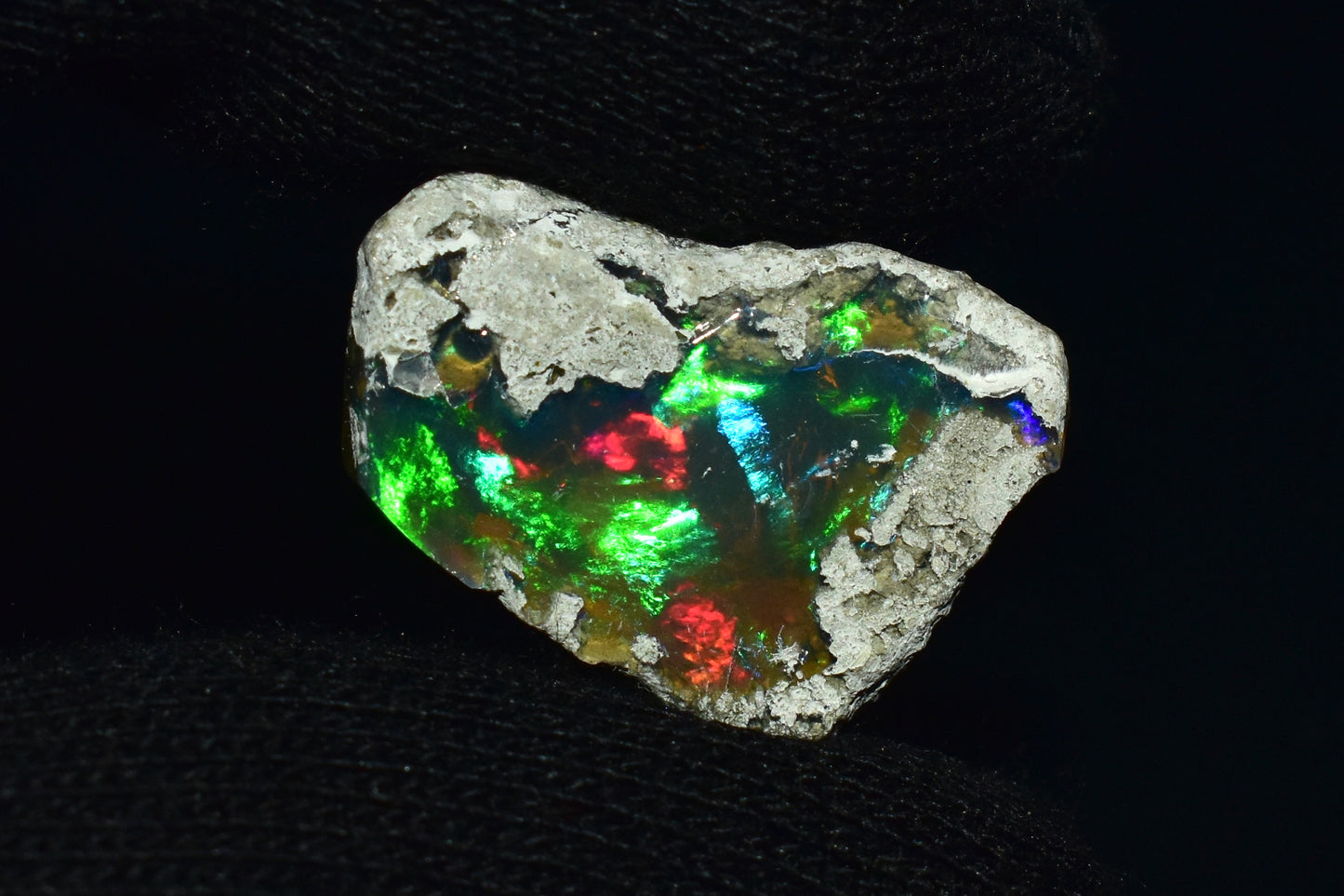 Black Opal 12.30 Carats | Natural Black Ethiopian Opal Rough - Ready for Cutting & Jewelry!