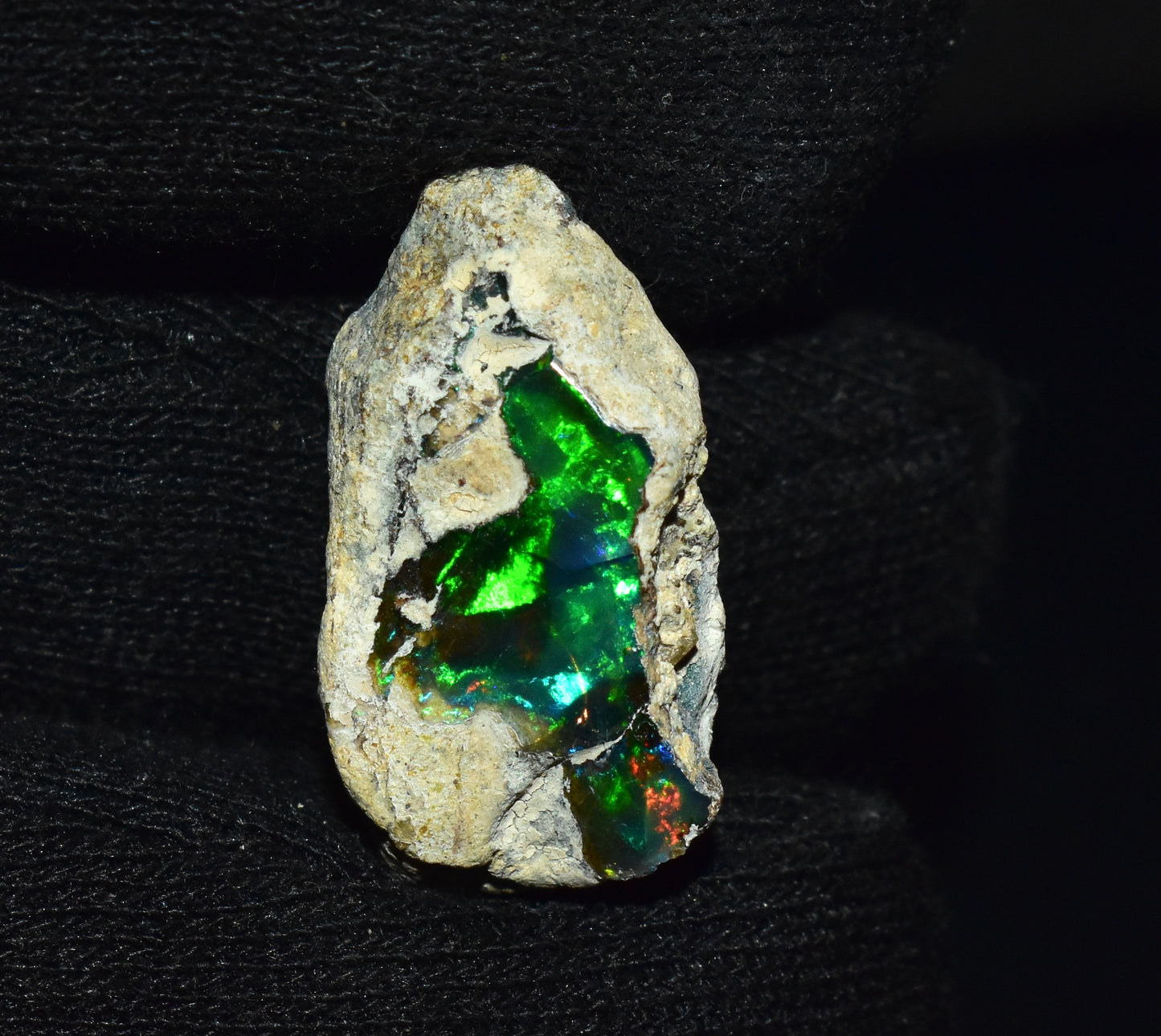 Black Opal 16.05 Carats | Natural Black Ethiopian Opal Rough - Ready for Cutting & Jewelry!