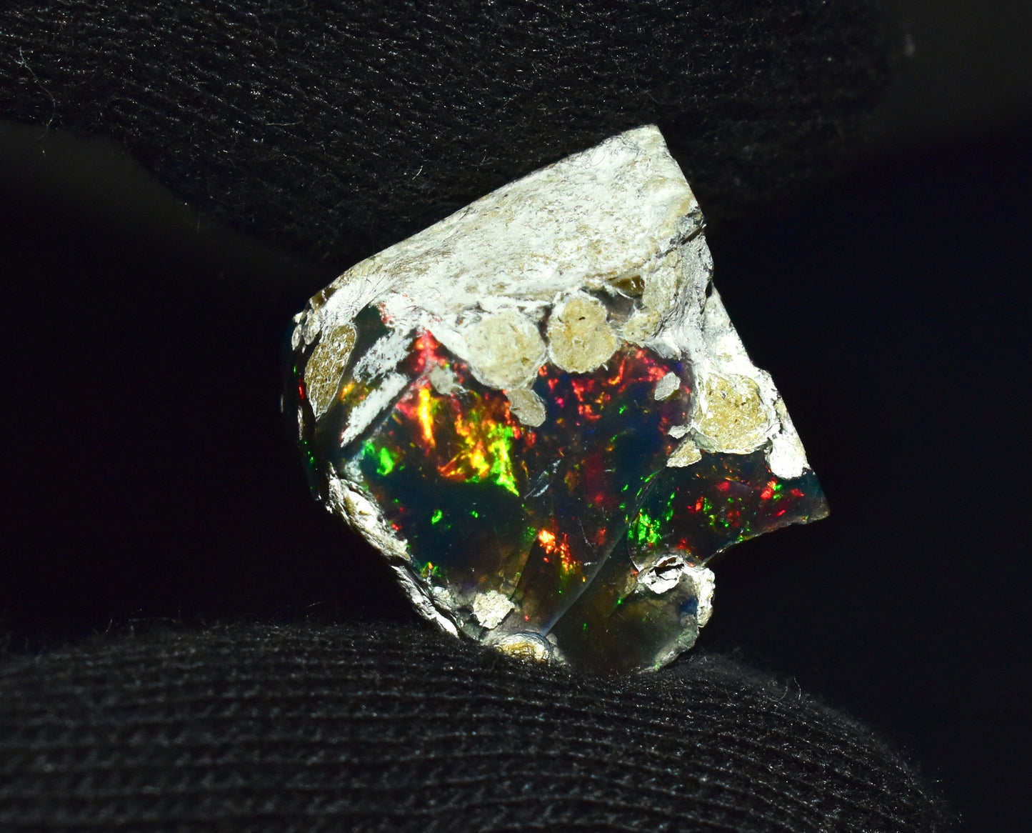 Black Opal 18.35 Carats | Natural Black Ethiopian Opal Rough - Ready for Cutting & Jewelry!