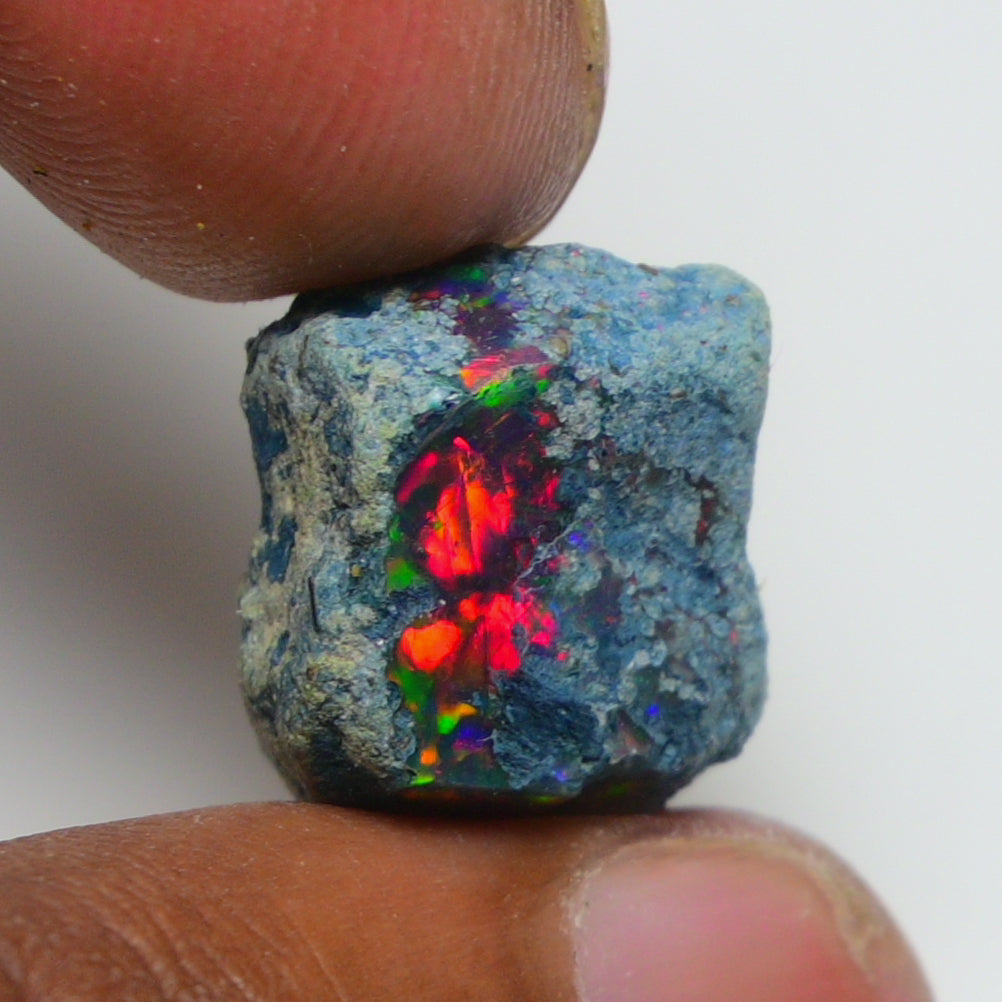 Rare Black Opal 15.00 Carats | Natural Black Ethiopian Opal Rough - Ready for Cutting & Jewelry!