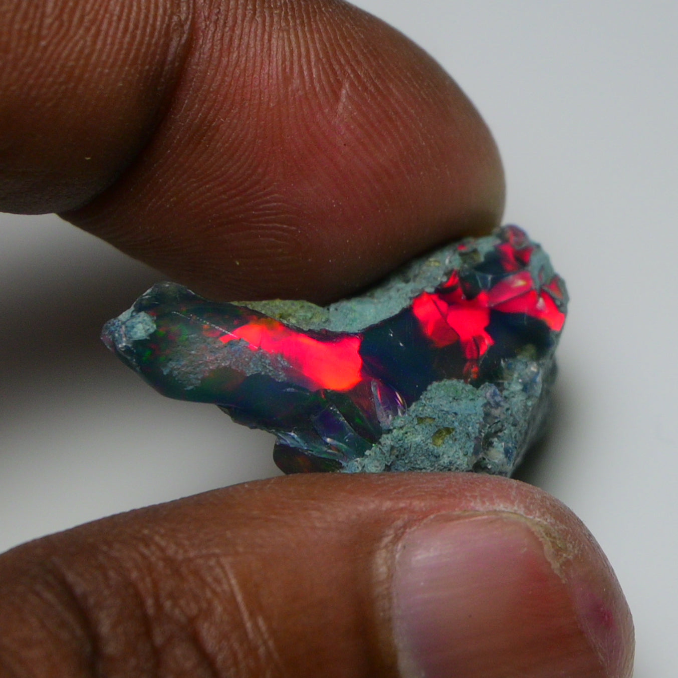 Rare Black Opal 20.30 Carats | Natural Black Ethiopian Opal Rough - Ready for Cutting & Jewelry!