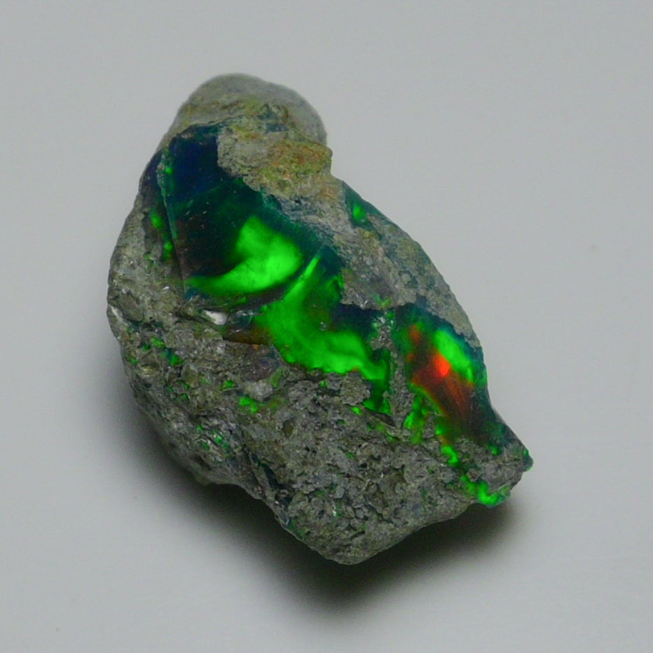 Black Opal 14.70 Carats | Natural Black Ethiopian Opal Rough - Ready for Cutting & Jewelry!
