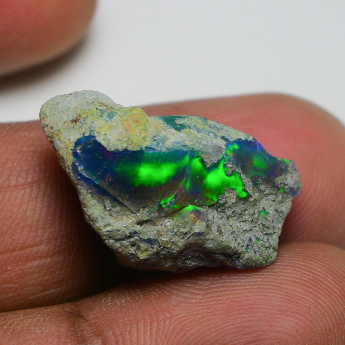 Black Opal 14.70 Carats | Natural Black Ethiopian Opal Rough - Ready for Cutting & Jewelry!