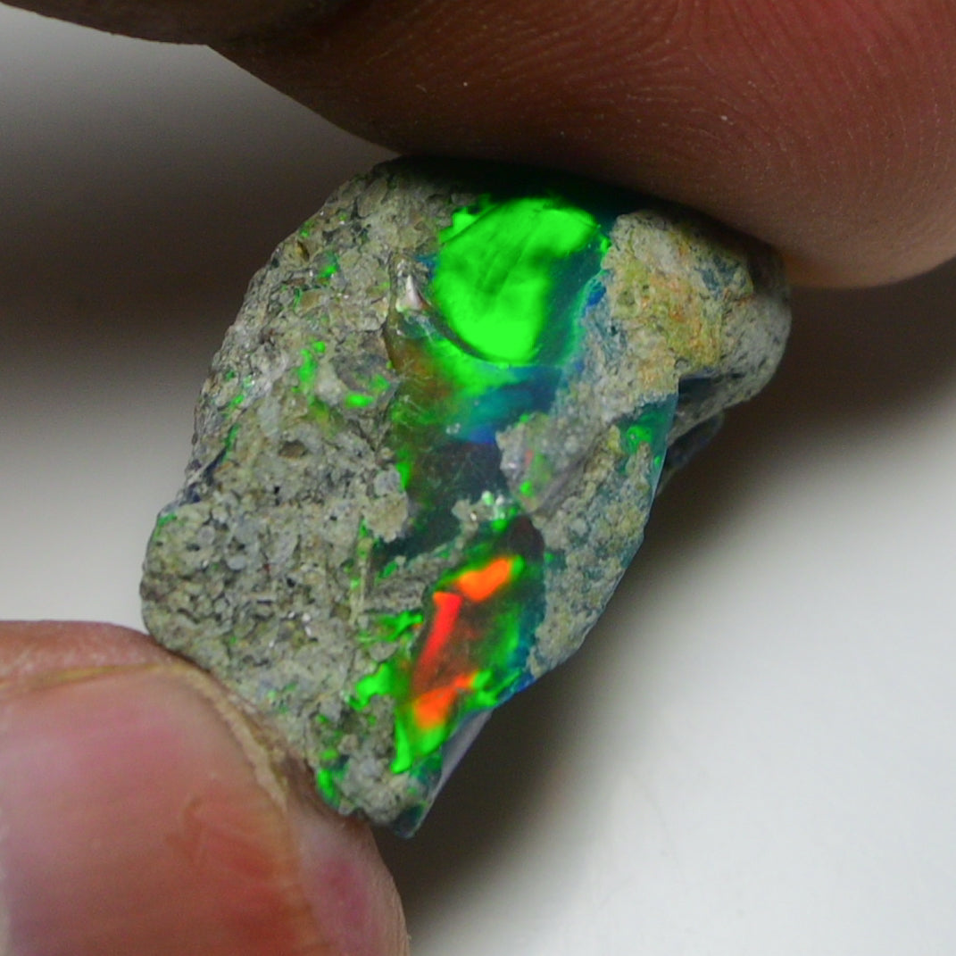 Black Opal 14.70 Carats | Natural Black Ethiopian Opal Rough - Ready for Cutting & Jewelry!