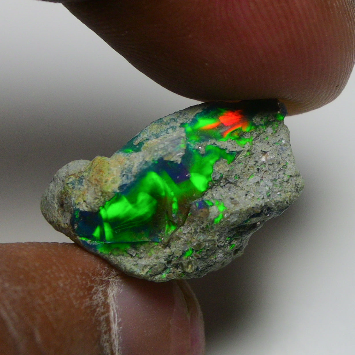 Black Opal 14.70 Carats | Natural Black Ethiopian Opal Rough - Ready for Cutting & Jewelry!