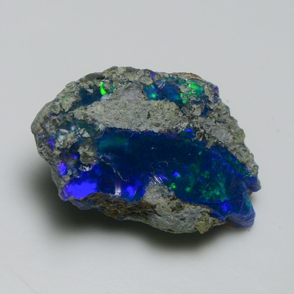 Black Opal 12.45 Carats | Natural Black Ethiopian Opal Rough - Ready for Cutting & Jewelry!