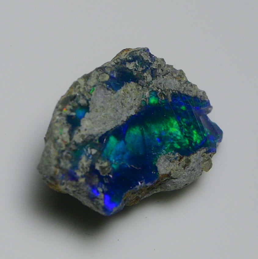 Black Opal 12.45 Carats | Natural Black Ethiopian Opal Rough - Ready for Cutting & Jewelry!