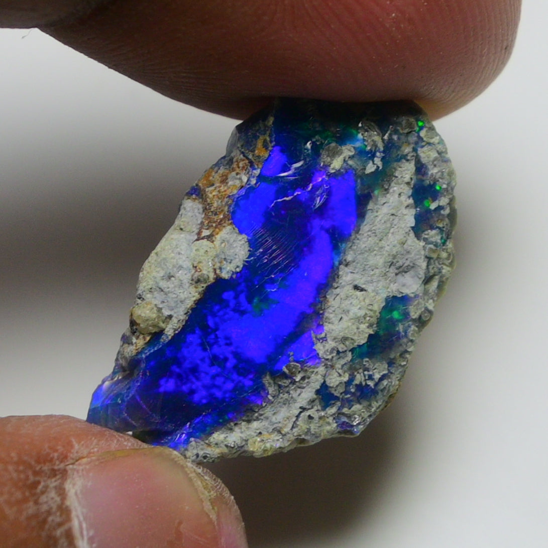 Black Opal 12.45 Carats | Natural Black Ethiopian Opal Rough - Ready for Cutting & Jewelry!