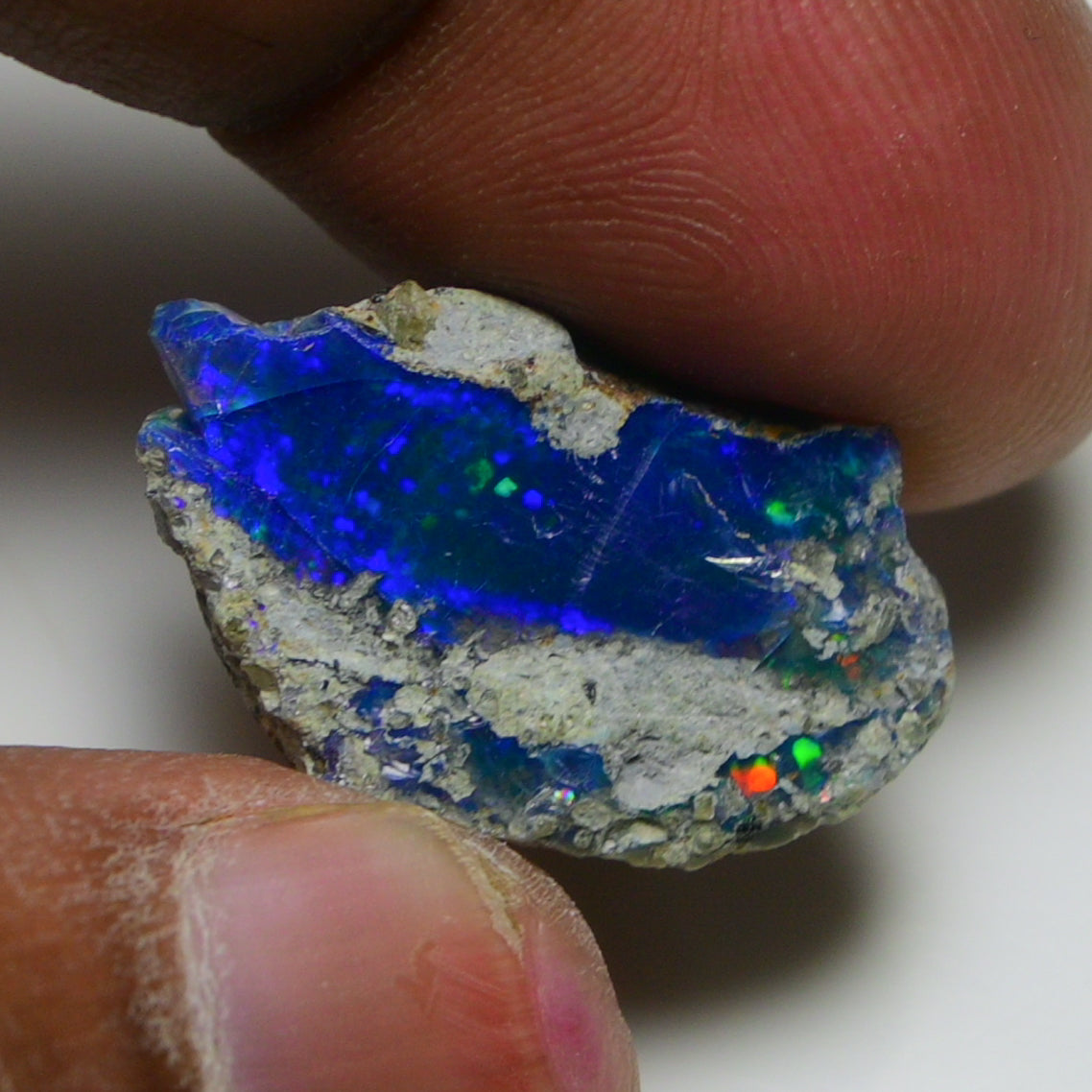 Black Opal 12.45 Carats | Natural Black Ethiopian Opal Rough - Ready for Cutting & Jewelry!