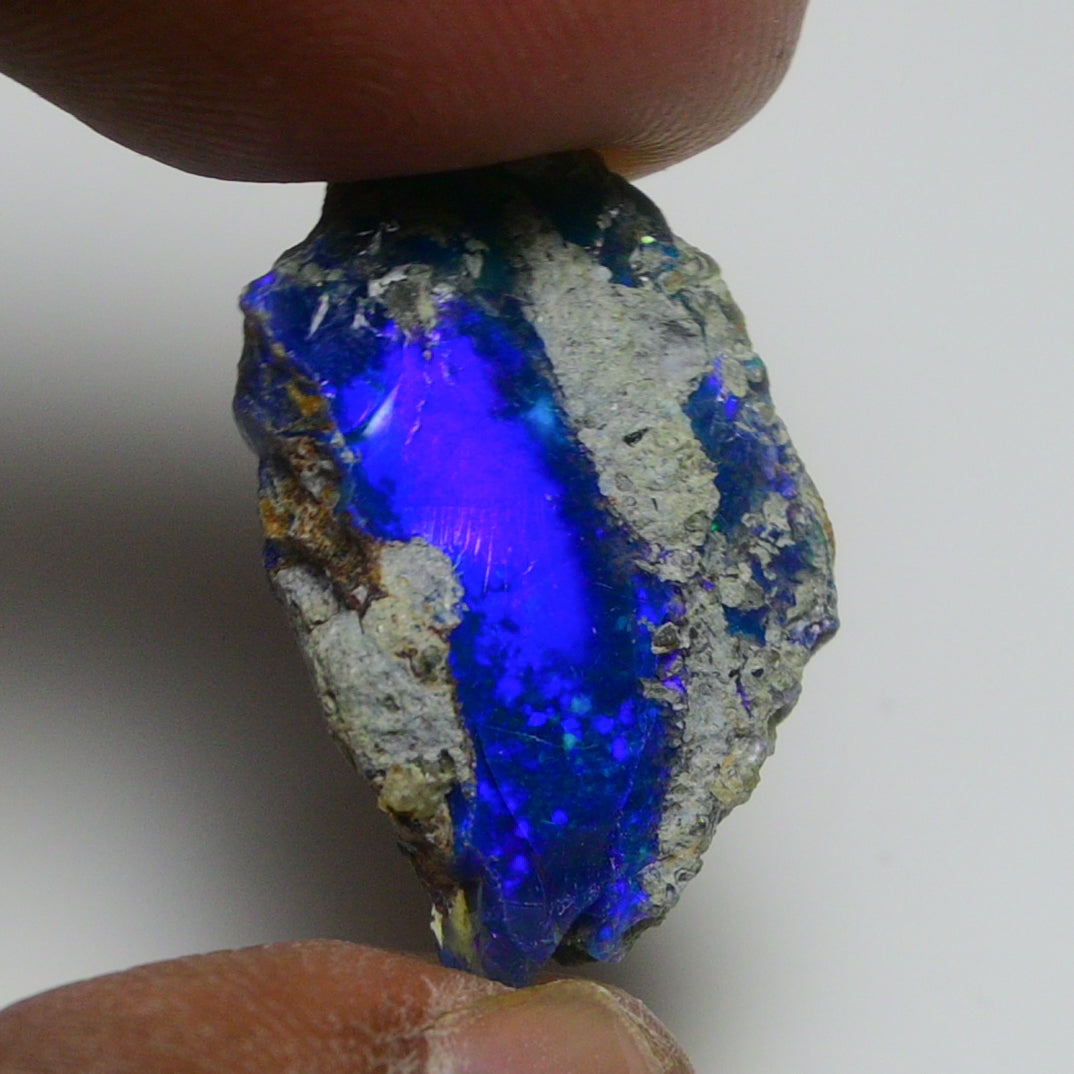 Black Opal 12.45 Carats | Natural Black Ethiopian Opal Rough - Ready for Cutting & Jewelry!