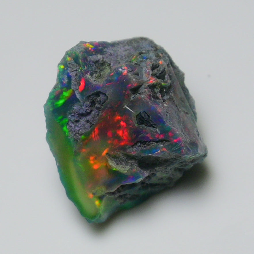 Black Opal 10.90 Carats | Natural Black Ethiopian Opal Rough - Ready for Cutting & Jewelry!