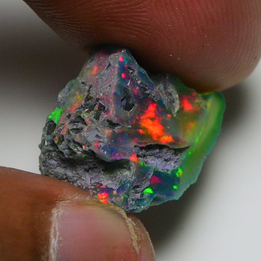 Black Opal 10.90 Carats | Natural Black Ethiopian Opal Rough - Ready for Cutting & Jewelry!