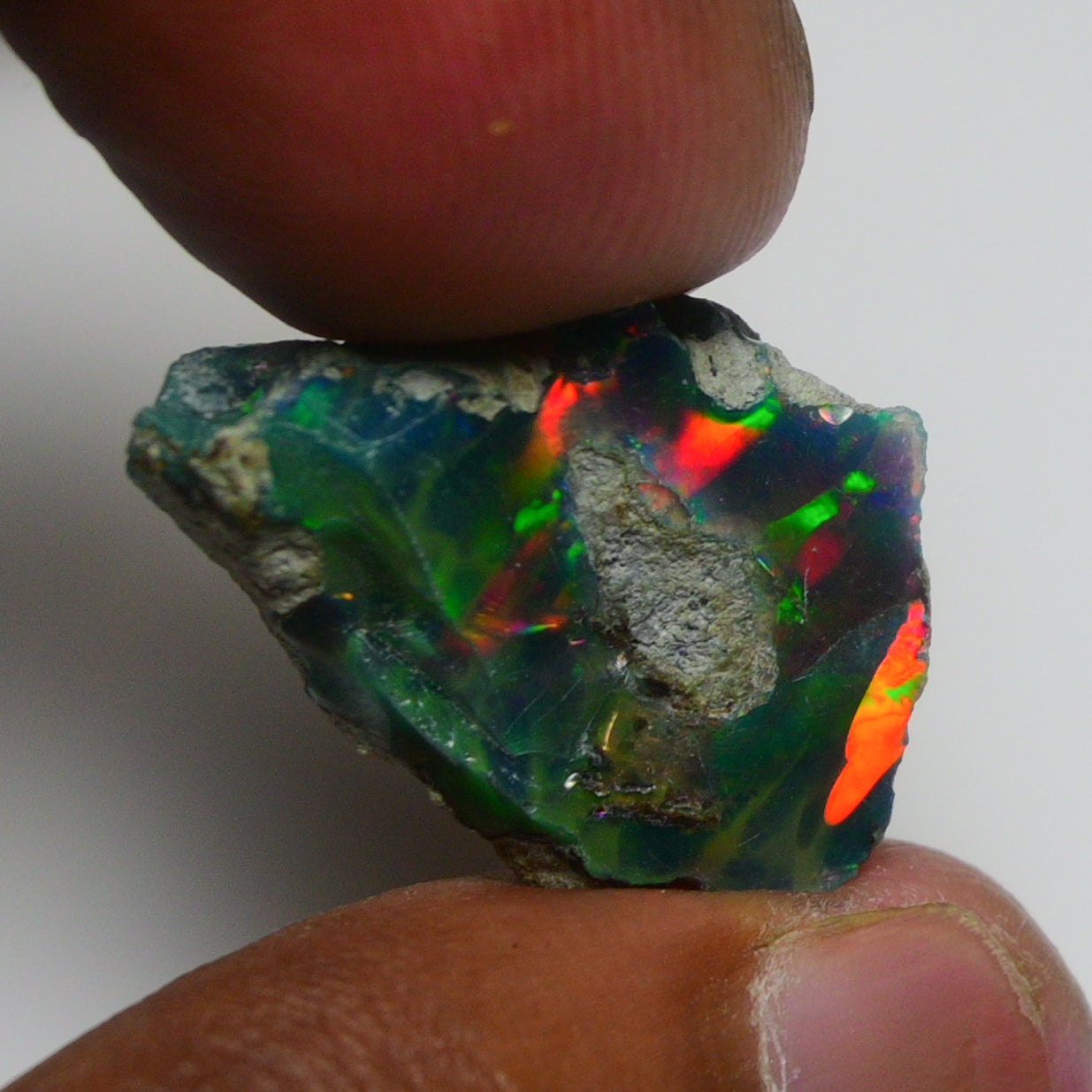 Black Opal 10.00 Carats | Natural Black Ethiopian Opal Rough - Ready for Cutting & Jewelry!