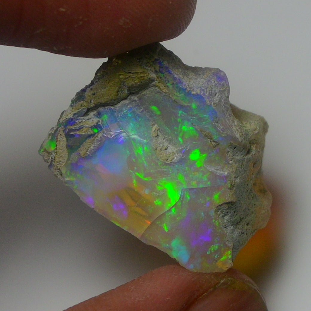 White Opal 21.30 Carats | Natural White Ethiopian Opal Rough - Ready for Cutting & Jewelry!