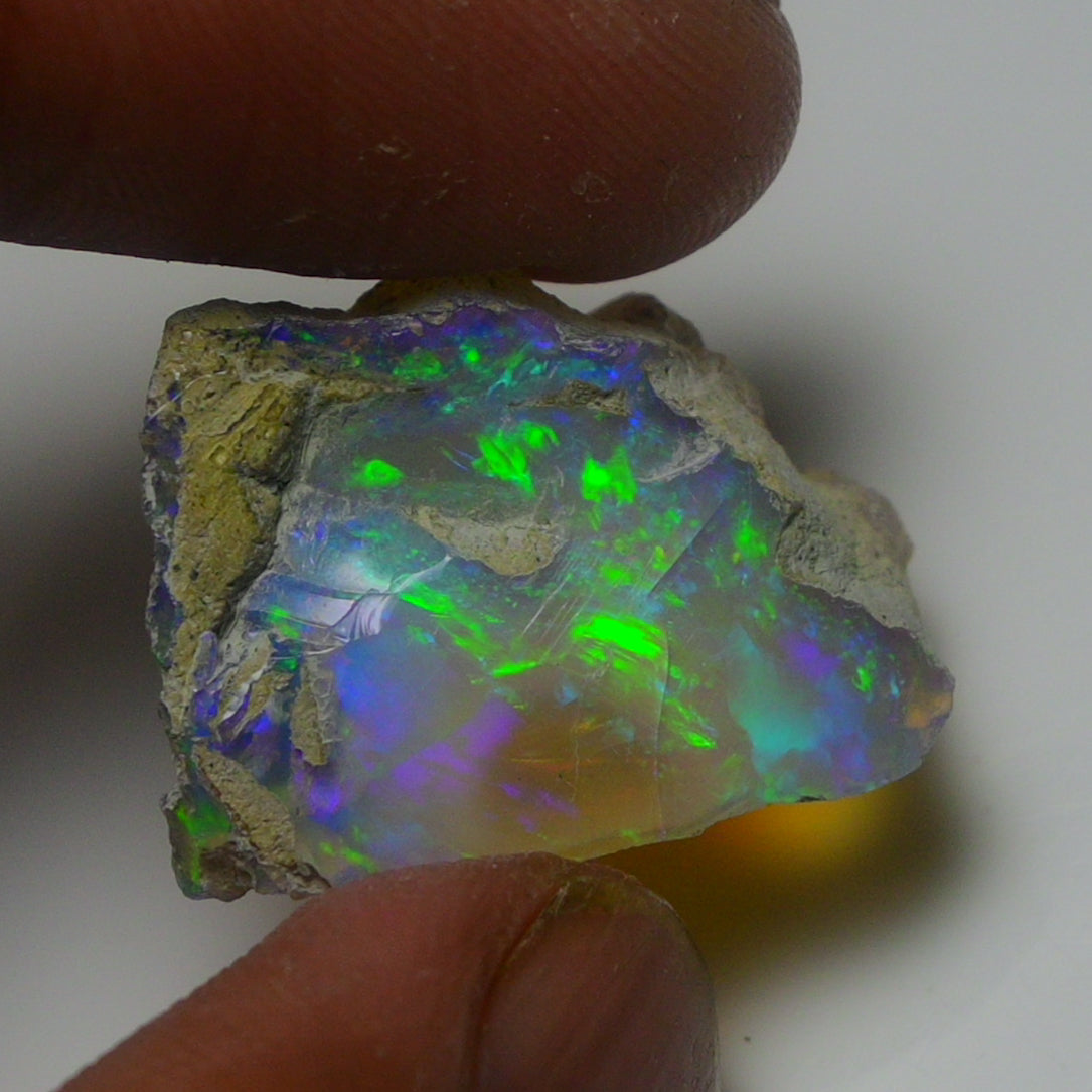 White Opal 21.30 Carats | Natural White Ethiopian Opal Rough - Ready for Cutting & Jewelry!