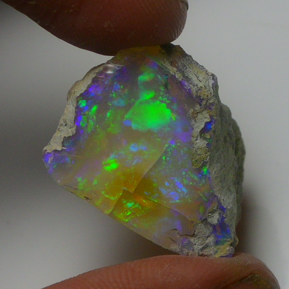 White Opal 21.30 Carats | Natural White Ethiopian Opal Rough - Ready for Cutting & Jewelry!
