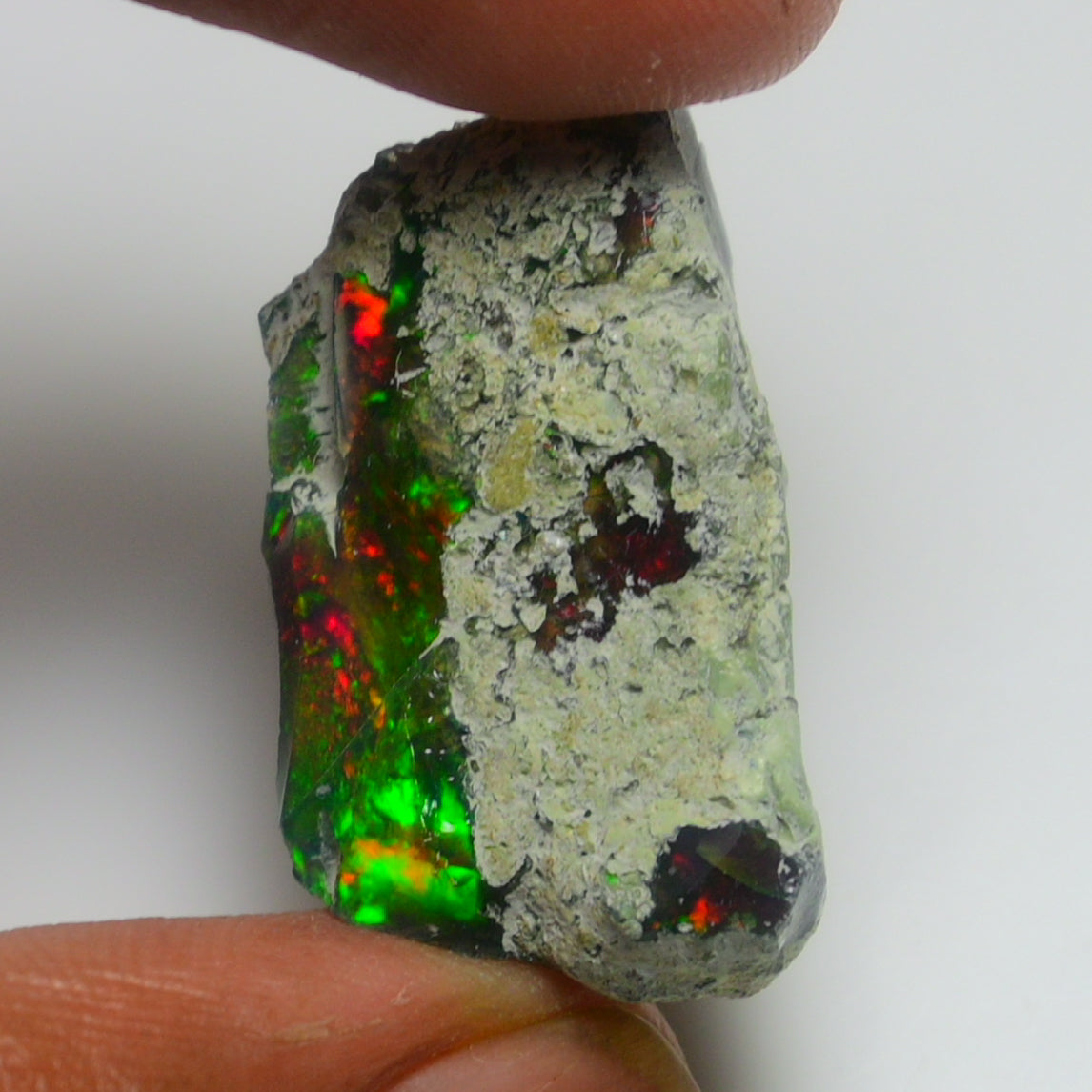 Black Opal Weight: 18.55 Carats | Natural Black Ethiopian Opal Rough - Ready for Cutting & Jewelry