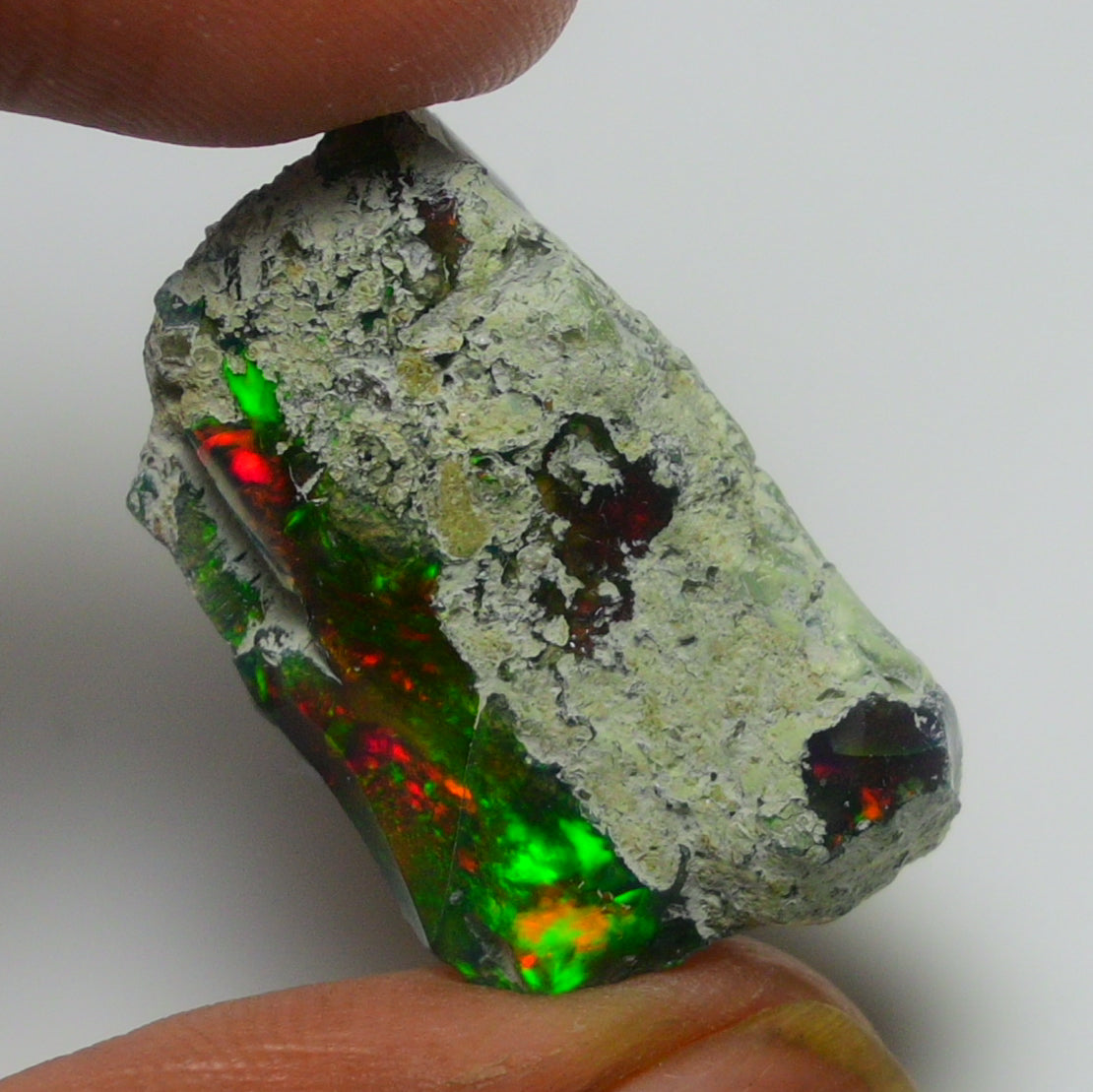 Black Opal Weight: 18.55 Carats | Natural Black Ethiopian Opal Rough - Ready for Cutting & Jewelry