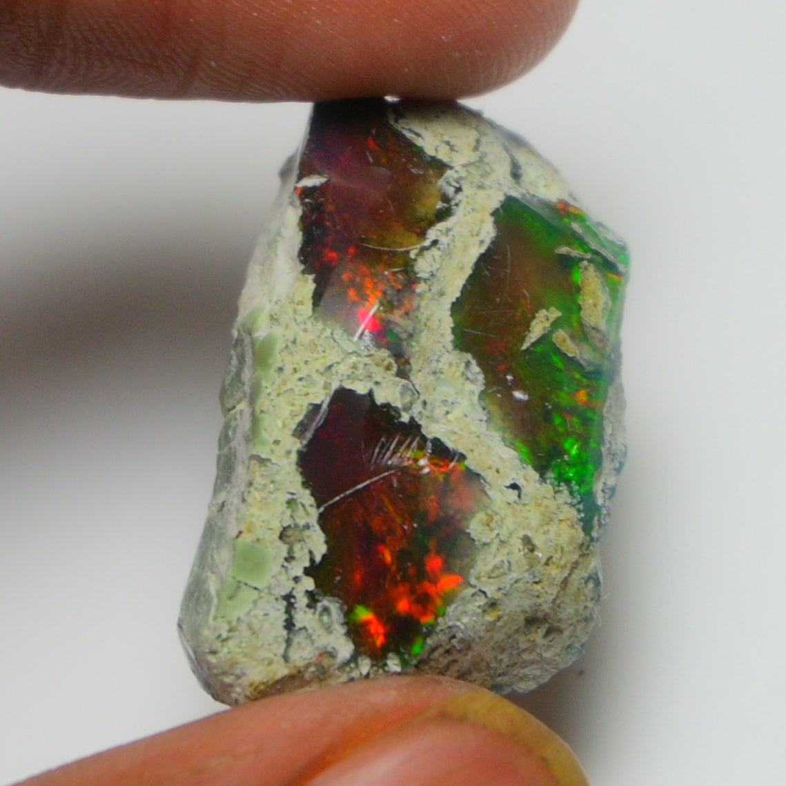 Black Opal Weight: 18.55 Carats | Natural Black Ethiopian Opal Rough - Ready for Cutting & Jewelry