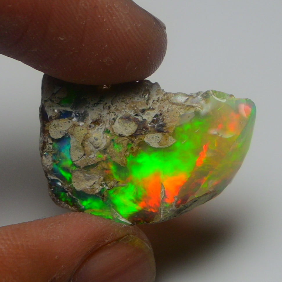 White Opal 16.20 Carats | Natural White Ethiopian Opal Rough - Ready for Cutting & Jewelry!