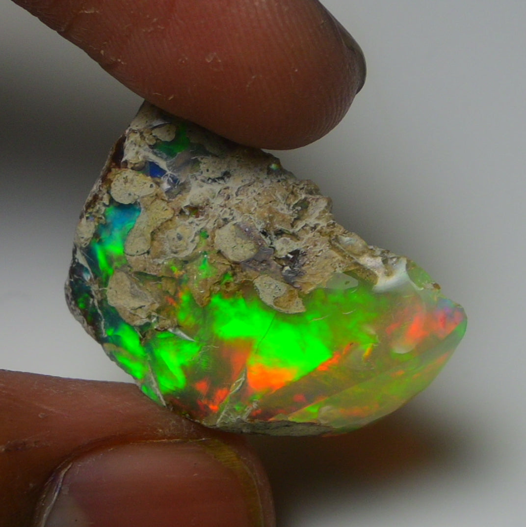 White Opal 16.20 Carats | Natural White Ethiopian Opal Rough - Ready for Cutting & Jewelry!