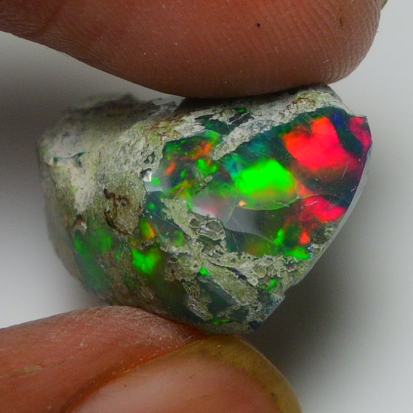Black Opal Weight: 14.00 Carats | Natural Black Ethiopian Opal Rough - Ready for Cutting & Jewelry