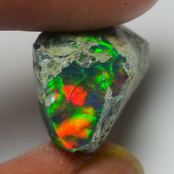 Black Opal Weight: 14.00 Carats | Natural Black Ethiopian Opal Rough - Ready for Cutting & Jewelry