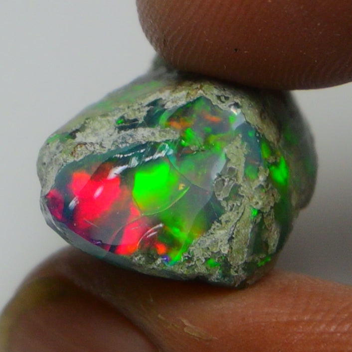 Black Opal Weight: 14.00 Carats | Natural Black Ethiopian Opal Rough - Ready for Cutting & Jewelry
