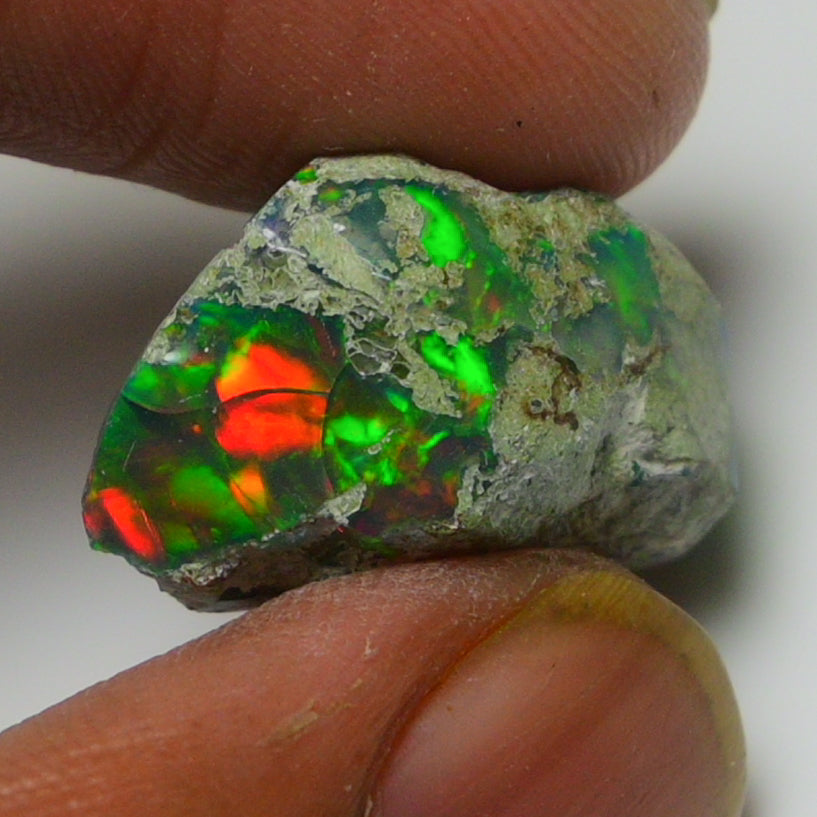 Black Opal Weight: 14.00 Carats | Natural Black Ethiopian Opal Rough - Ready for Cutting & Jewelry