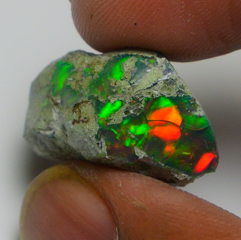 Black Opal Weight: 14.00 Carats | Natural Black Ethiopian Opal Rough - Ready for Cutting & Jewelry