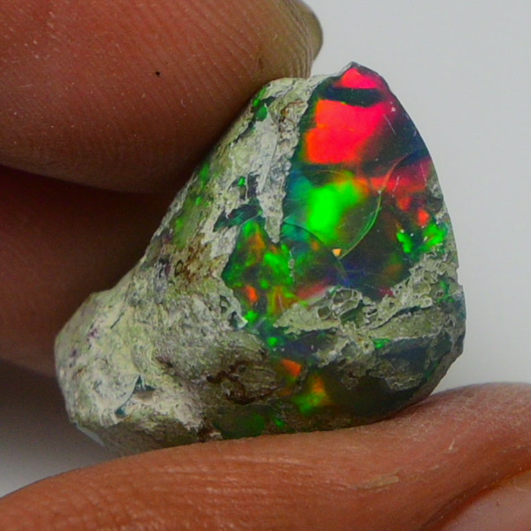 Black Opal Weight: 14.00 Carats | Natural Black Ethiopian Opal Rough - Ready for Cutting & Jewelry