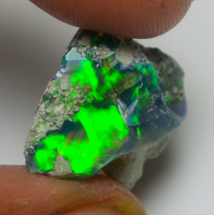 Black Opal Weight: 6.50 Carats | Natural Black Ethiopian Opal Rough - Ready for Cutting & Jewelry