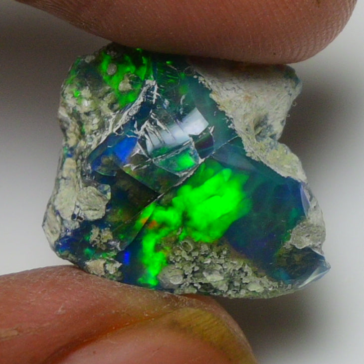 Black Opal Weight: 6.50 Carats | Natural Black Ethiopian Opal Rough - Ready for Cutting & Jewelry