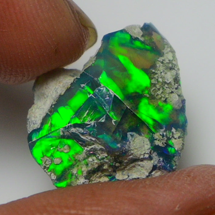 Black Opal Weight: 6.50 Carats | Natural Black Ethiopian Opal Rough - Ready for Cutting & Jewelry