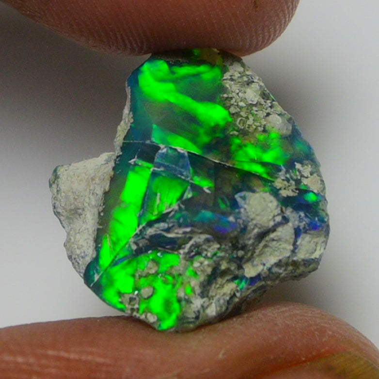 Black Opal Weight: 6.50 Carats | Natural Black Ethiopian Opal Rough - Ready for Cutting & Jewelry