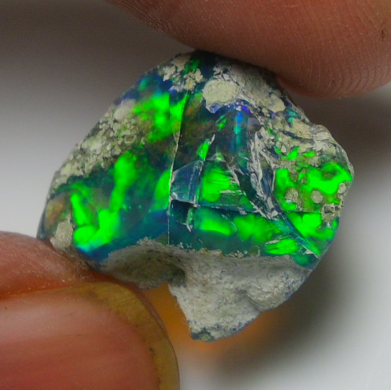 Black Opal Weight: 6.50 Carats | Natural Black Ethiopian Opal Rough - Ready for Cutting & Jewelry