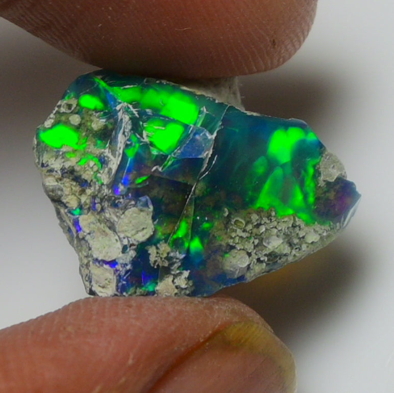 Black Opal Weight: 6.50 Carats | Natural Black Ethiopian Opal Rough - Ready for Cutting & Jewelry