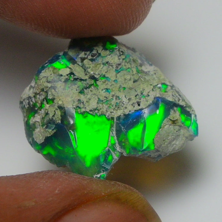 Black Opal Weight: 6.50 Carats | Natural Black Ethiopian Opal Rough - Ready for Cutting & Jewelry