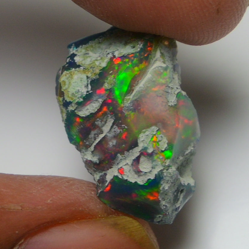Black Opal Weight: 7.00 Carats | Natural Black Ethiopian Opal Rough - Ready for Cutting & Jewelry