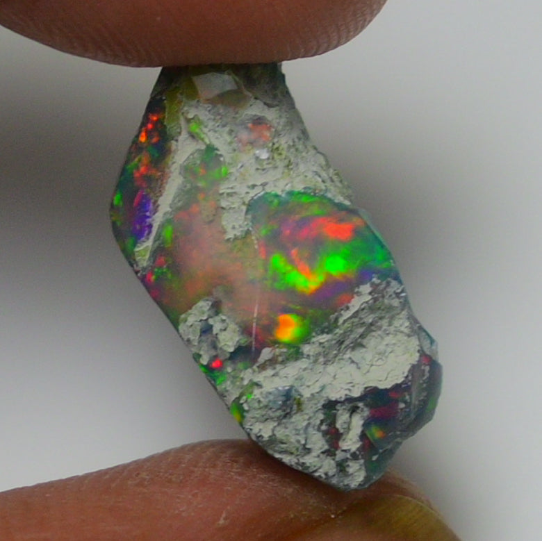 Black Opal Weight: 7.00 Carats | Natural Black Ethiopian Opal Rough - Ready for Cutting & Jewelry