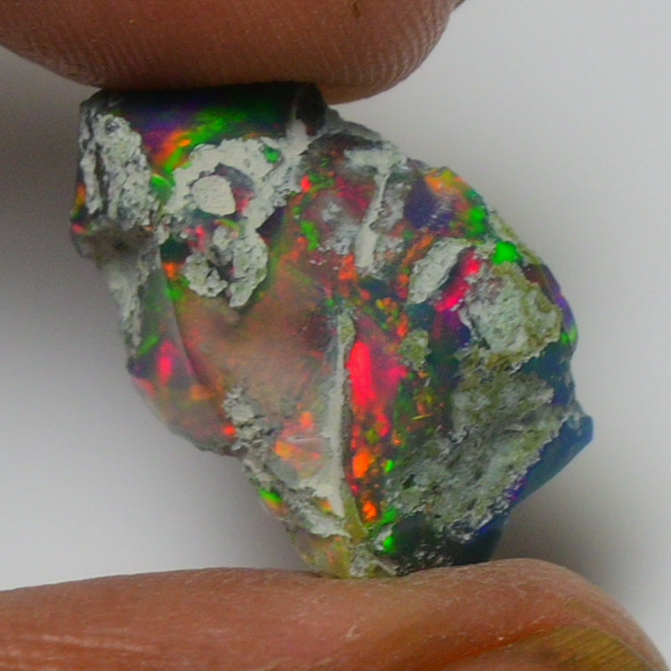 Black Opal Weight: 7.00 Carats | Natural Black Ethiopian Opal Rough - Ready for Cutting & Jewelry