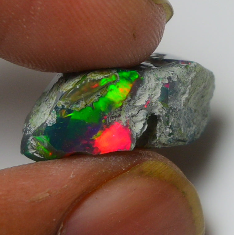 Black Opal Weight: 7.00 Carats | Natural Black Ethiopian Opal Rough - Ready for Cutting & Jewelry