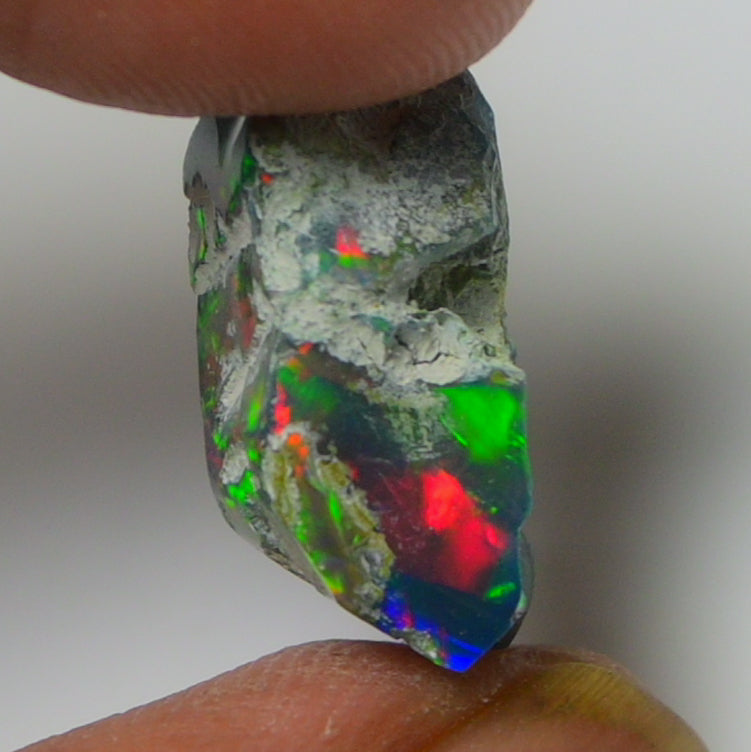 Black Opal Weight: 7.00 Carats | Natural Black Ethiopian Opal Rough - Ready for Cutting & Jewelry