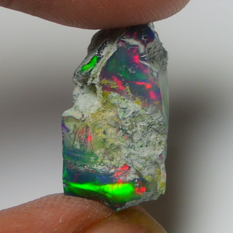 Black Opal Weight: 7.00 Carats | Natural Black Ethiopian Opal Rough - Ready for Cutting & Jewelry